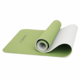 Коврик для йоги и фитнеса Cornix TPE 183 x 61 x 0.6 cм Green/Grey (XR-0008) - Фото №5
