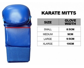 Накладки для карате с защитой большого пальца Adidas WKF синие - Фото №5
