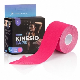 Кінезіологічний тейп 4yourhealth Kinesio Tape рожевий, 5 см х 5 м (4YH_Tape_Pink)