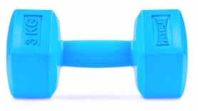 Гантель для фитнеса композитная PowerPlay 4124 Hercules синяя, 3 кг (PP_4124_3kg)