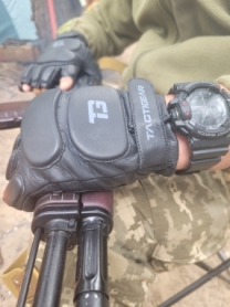 Рукавички тактичні шкіряні без пальців TACTIGEAR PS-8801 Patrol Black - Фото №7