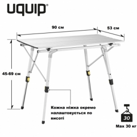 Стол складной туристический Uquip Variety M Grey (244112) - Фото №4