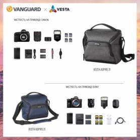 Сумка для фотокамер Vanguard Vesta Aspire 21 Gray, 6л (Vesta Aspire 21 GY) - Фото №6