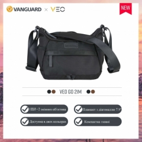 Сумка для фотокамер Vanguard VEO GO 21M Black, 4 л (VEO GO 21M BK) - Фото №9