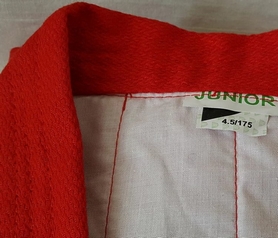 Куртка для самбо Green Hill Junior красная - 175 см - Фото №4