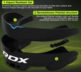 Капа боксерська RDX Gel 3D Pro Black (RDX-10273) - Фото №3