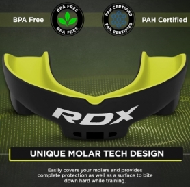 Капа боксерська RDX Gel 3D Pro Black/Green (RDX-10274) - Фото №2