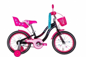 Велосипед детский 16" Formula FLOWER PREMIUM 2022 (черный с розовым)