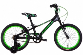 Велосипед детский AL 18" Formula SLIM рама- 2022 (черно-зеленый )