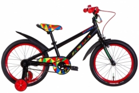 Велосипед детский ST 18" Formula SPORT рама- с крылом Pl 2022 (черный)