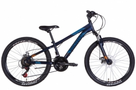 Велосипед подростковый 24" Discovery RIDER AM DD 2022 (темно-синий с оранжевым (м))