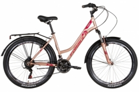 Велосипед горный женский ST 26" Formula OMEGA AM Vbr с багажником зад St, с крылом St 2022 (розовое золото)