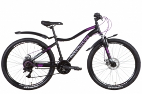 Велосипед горный женский 26" Discovery KELLY AM DD 2022 (черно-фиолетовый (м))