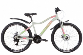 Велосипед горный женский 26" Discovery KELLY AM DD 2022 (серо-розовый (м))