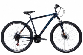 Велосипед горный ST 29" Discovery RIDER AM DD рама- 2022 (темно-синий с оранжевым)