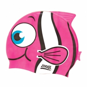 Шапочка для плавання дитяча Zoggs Character Silicone Cap рибка рожева