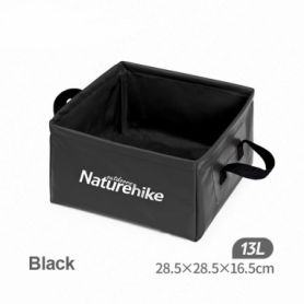 Відро туристичне Naturehike Square bucket (NH19SJ007 Black), 13 л - Фото №3