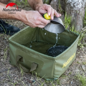 Відро туристичне Naturehike Square bucket (NH19SJ007 Black), 13 л - Фото №4