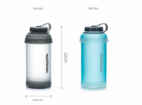 Пляшка для води складана Naturehike TPU Folding Bottle, 0,75 л (NH20SJ014 Blue) - Фото №3