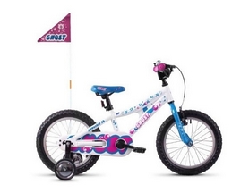 Велосипед детский Ghost POWERKID 16" ,бело-сине-розовый,  2019