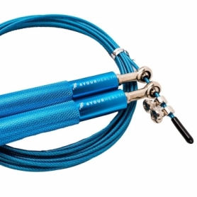 Скакалка швидкісна 4yourhealth Jump Rope Premium 3м металева на підшипниках 0200 Блакитна - Фото №5