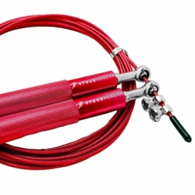 Скакалка швидкісна 4yourhealth Jump Rope Premium 3м металева на підшипниках 0194 Червона - Фото №3