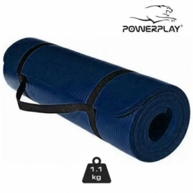 Килимок для йоги та фітнесу PowerPlay 4151 NBR Performance Mat Синій (183x61x1.2) - Фото №8