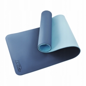 Коврик для йоги и фитнеса 4FIZJO TPE 180 x 60 x 0.6 см Blue/Sky Blue (4FJ0373) - Фото №4