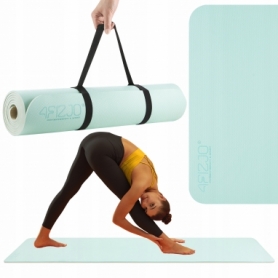 Коврик для йоги и фитнеса 4FIZJO TPE 180 x 60 x 0.6 см Mint/Grey (4FJ0374)