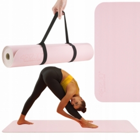 Коврик для йоги и фитнеса 4FIZJO TPE 180 x 60 x 0.6 см Pink/Grey (4FJ0375)
