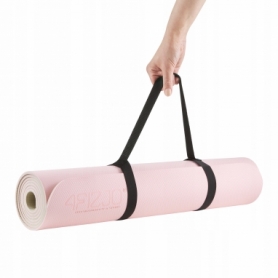 Коврик для йоги и фитнеса 4FIZJO TPE 180 x 60 x 0.6 см Pink/Grey (4FJ0375) - Фото №2