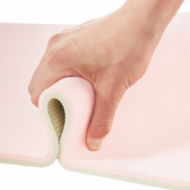 Коврик для йоги и фитнеса 4FIZJO TPE 180 x 60 x 0.6 см Pink/Grey (4FJ0375) - Фото №9