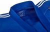 Кимоно для дзюдо Adidas Champion 3 IJF Slim Fit синее с белыми полосами - Фото №5