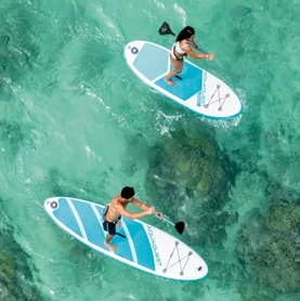 Надувная доска для SUP серфинга с плавником Intex 68242, 320x81x15 см - Фото №9