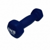 Гантель для фитнеса виниловая матовая SNS синяя, 0,5 кг (12300)