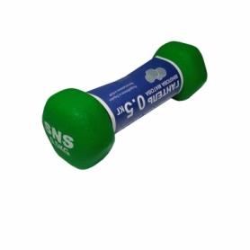 Гантель для фитнеса виниловая матовая SNS зеленая, 0,5 кг (12302) - Фото №3