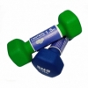 Гантель для фитнеса виниловая матовая SNS синяя, 1,5 кг (12306) - Фото №4