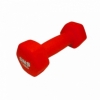 Гантель для фитнеса виниловая матовая SNS красная, 1,5 кг (12307)