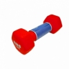 Гантель для фитнеса виниловая матовая SNS красная, 1,5 кг (12307) - Фото №3