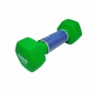 Гантель для фитнеса виниловая матовая SNS зеленая, 1,5 кг (12308) - Фото №3