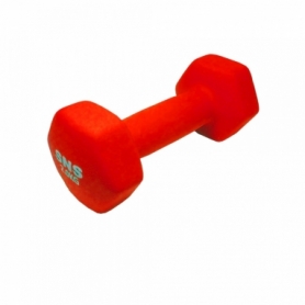 Гантель для фитнеса виниловая матовая SNS красная, 2 кг (12310)