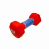 Гантель для фитнеса виниловая матовая SNS красная, 2 кг (12310) - Фото №3