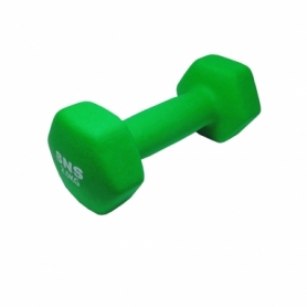Гантель для фитнеса виниловая матовая SNS зеленая, 2 кг (12311)