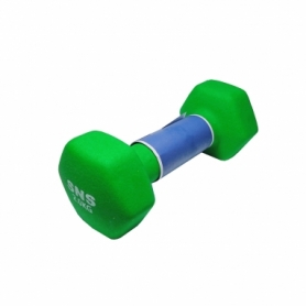 Гантель для фитнеса виниловая матовая SNS зеленая, 2 кг (12311) - Фото №3