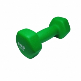 Гантель для фитнеса виниловая матовая SNS зеленая, 2,5 кг (12314)