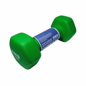 Гантель для фитнеса виниловая матовая SNS зеленая, 2,5 кг (12314) - Фото №3