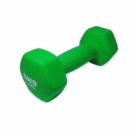 Гантель для фитнеса виниловая матовая SNS зеленая, 3 кг (12317)