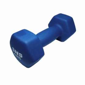 Гантель для фитнеса виниловая матовая SNS синяя, 4 кг (12318)