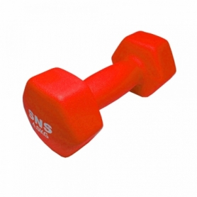Гантель для фитнеса виниловая матовая SNS красная, 4 кг (12319)