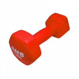 Гантель для фитнеса виниловая матовая SNS красная, 5 кг (12322)